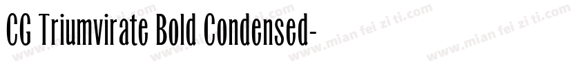 CG Triumvirate Bold Condensed字体转换